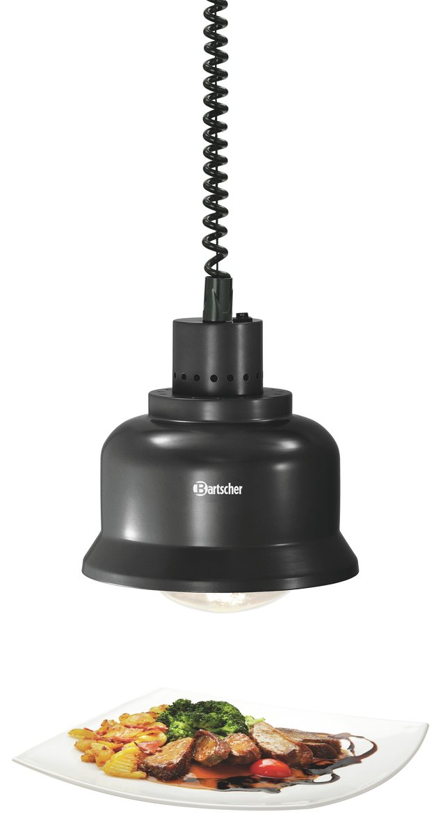 Lempa patiekalams šildyti 250W - 23*23*25 cm, BARTSCHER (IWL250D SW juoda)
