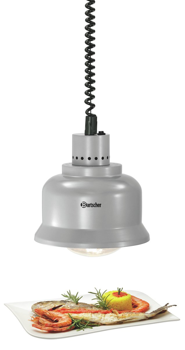 Lempa patiekalams šildyti 250W - 23*23*25 cm, BARTSCHER (IWL250D SI sidabro)