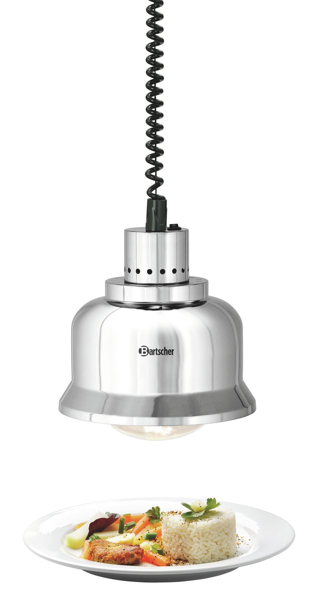 Lempa patiekalams šildyti 250W - 23*23*25 cm, BARTSCHER (WL250D CHR sidabro)