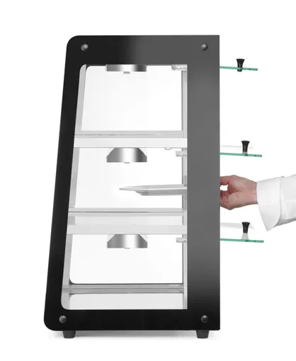 Šildoma maisto produktų vitrina - 47*45*77,5 cm- 3 lentynos - 500W, HENDI - Image 5