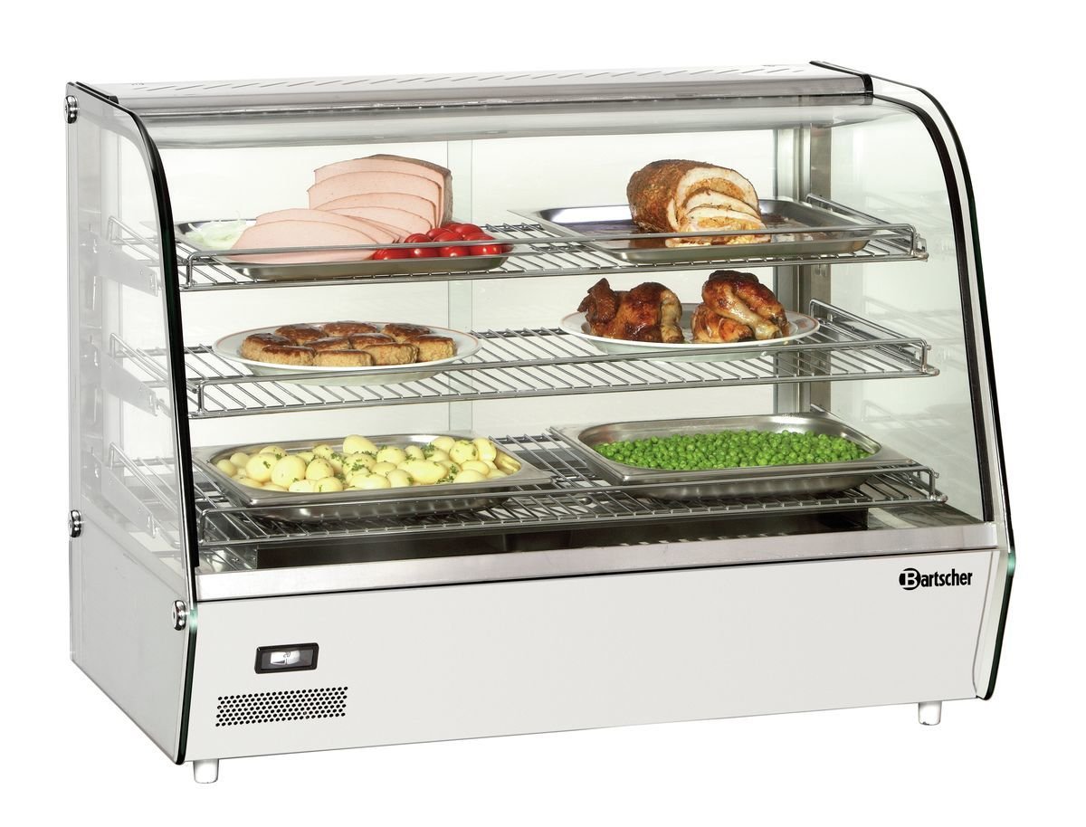 Šildoma maisto produktų vitrina 160L - 87*58,5*68,5 cm - 3 lentynos - 1500W, BARTSCHER (DeliPlus II)