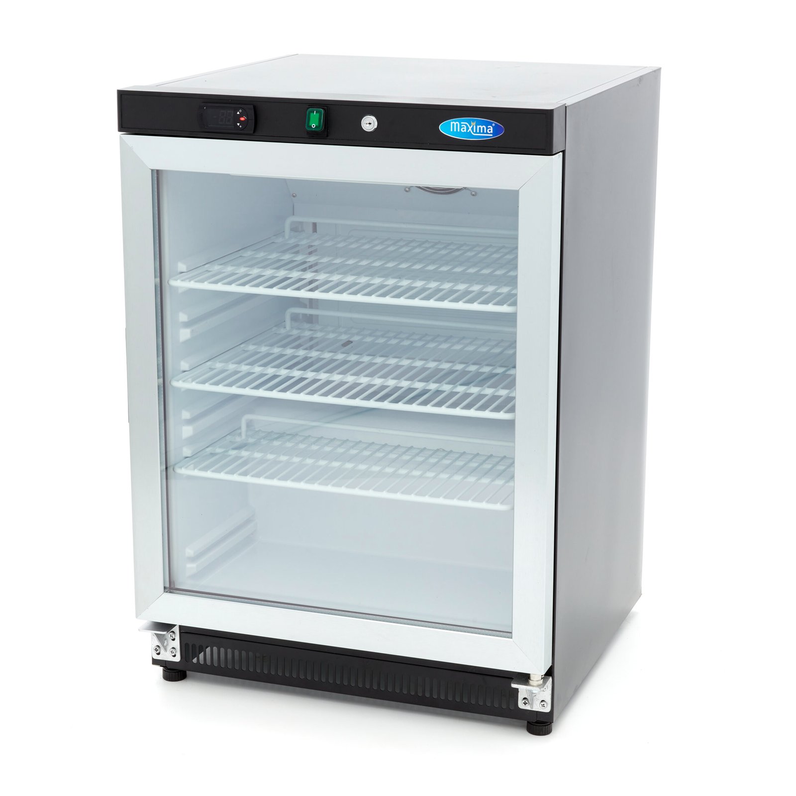 Vitrininis šaldytuvas 200L - 60*59*85 cm - 205W, MAXIMA (Juodas) - Image 2