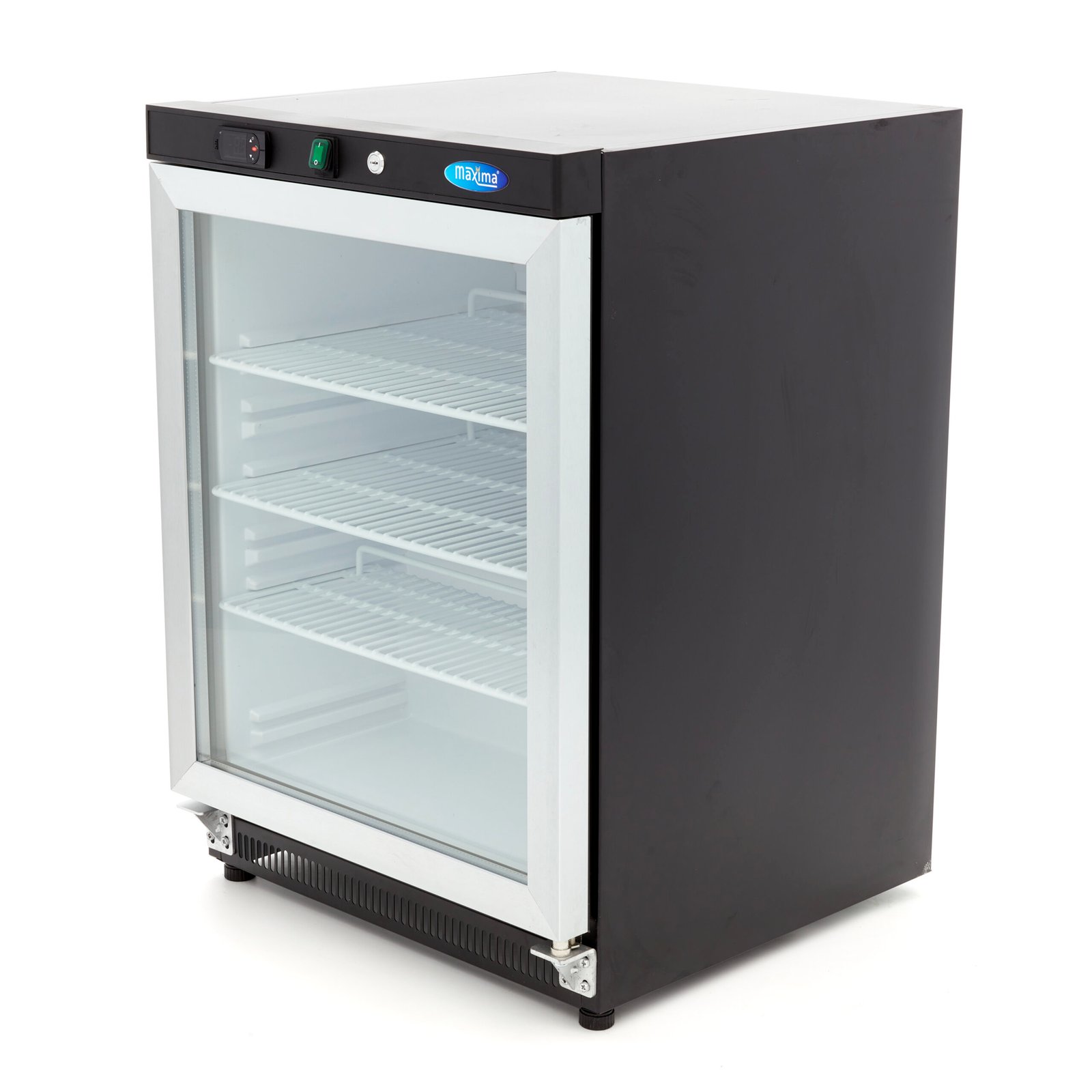 Vitrininis šaldytuvas 200L - 60*59*85 cm - 205W, MAXIMA (Juodas) - Image 3