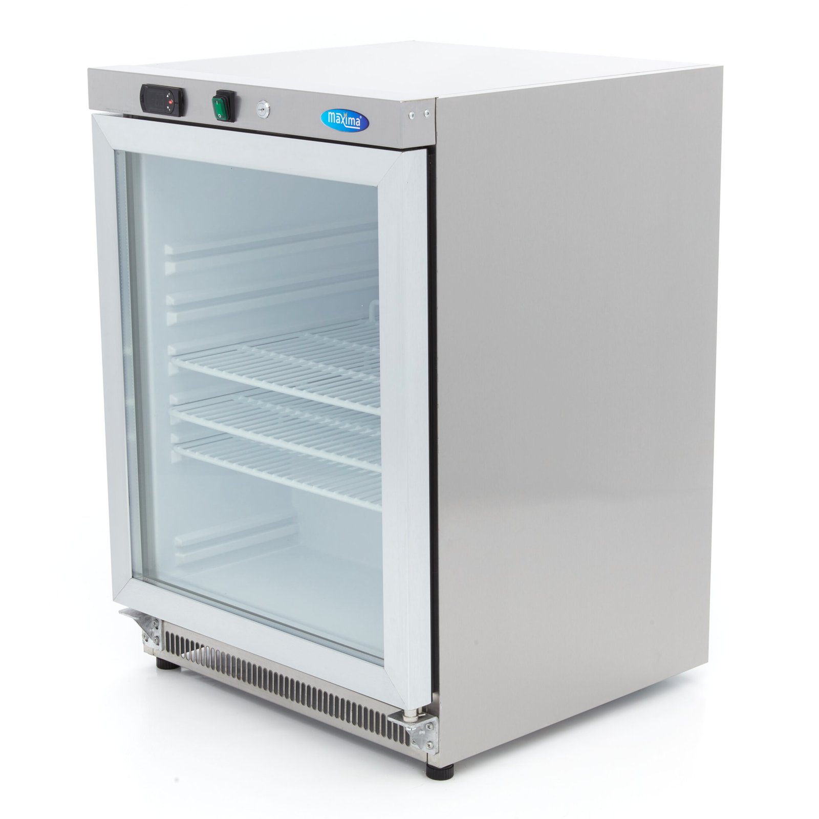 Vitrininis šaldytuvas - 200L - 60*59*85 cm - 205W, MAXIMA (Nerūdijančio plieno) - Image 2