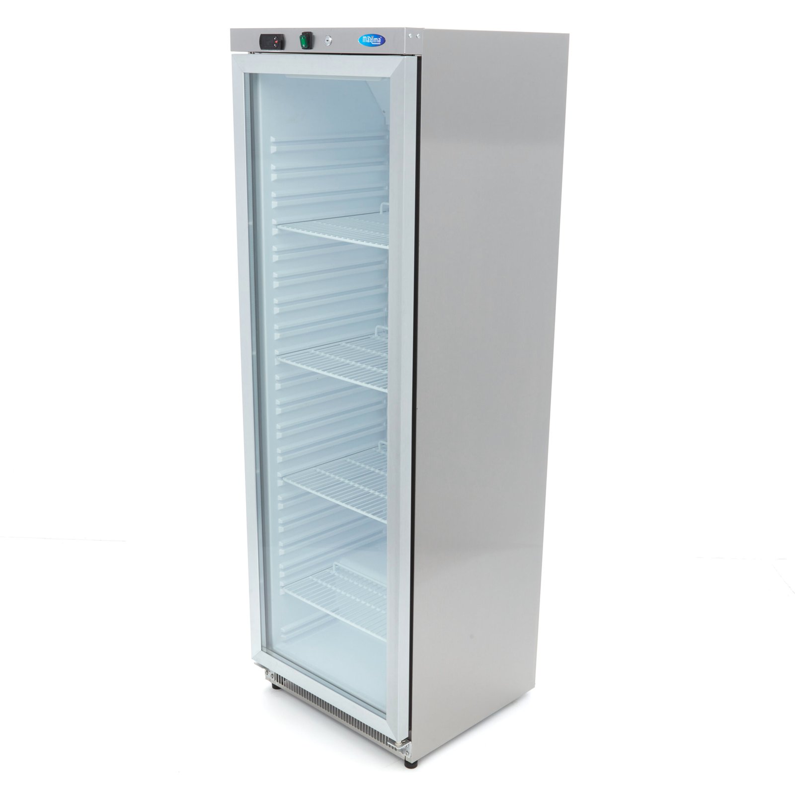 Vitrininis šaldytuvas 400L - 60*59*185 cm - 372W, MAXIMA (Nerūdijančio plieno) - Image 2
