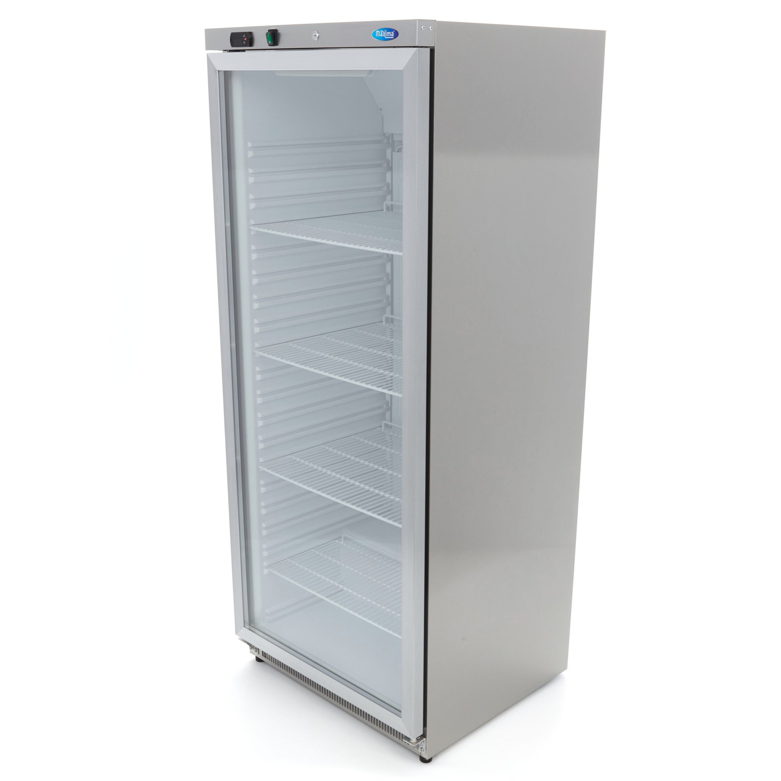 Vitrininis šaldytuvas 600L - 78*70*190 cm - 462W, MAXIMA (Nerūdijančio plieno) - Image 2