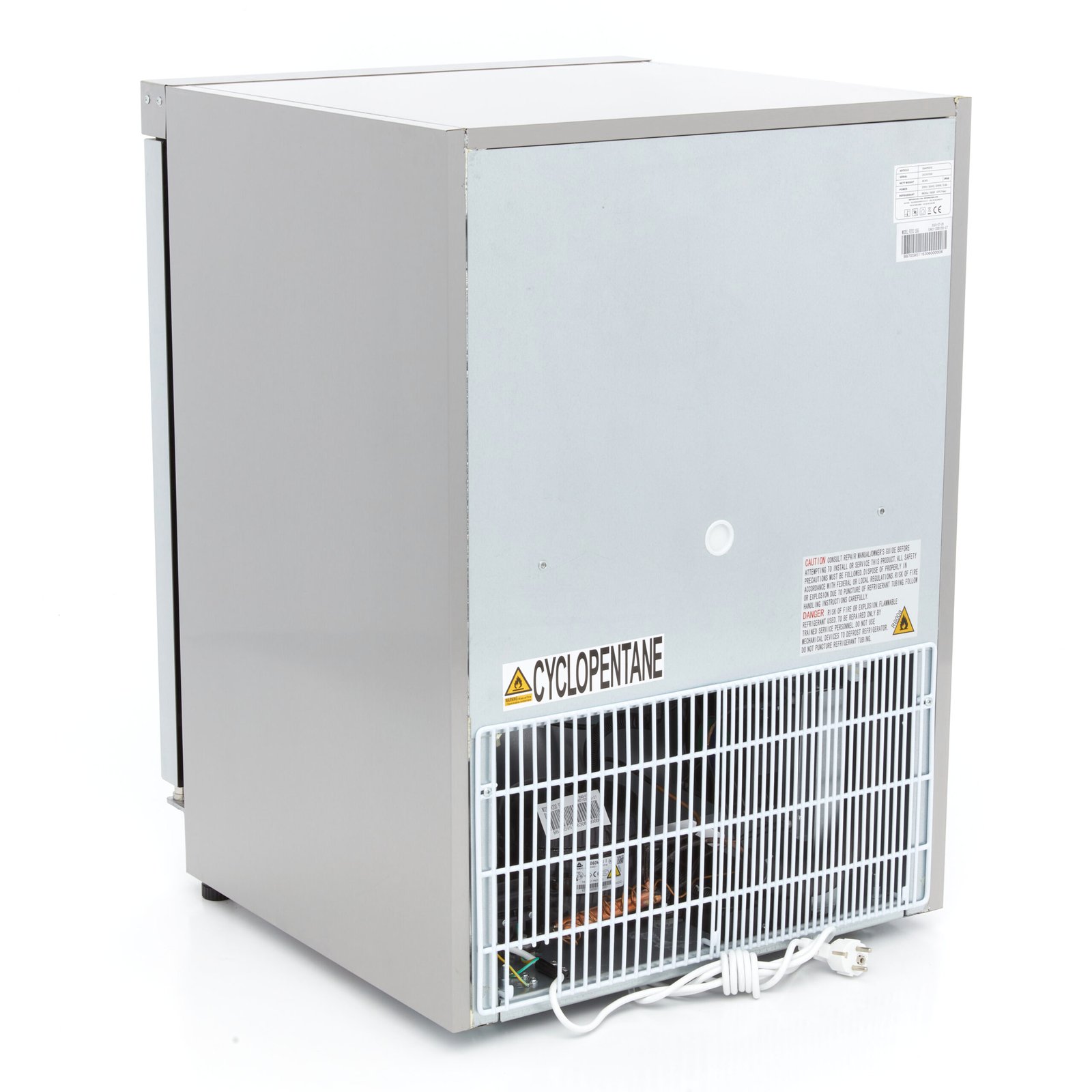 Vitrininis šaldytuvas - 200L - 60*59*85 cm - 205W, MAXIMA (Nerūdijančio plieno) - Image 3