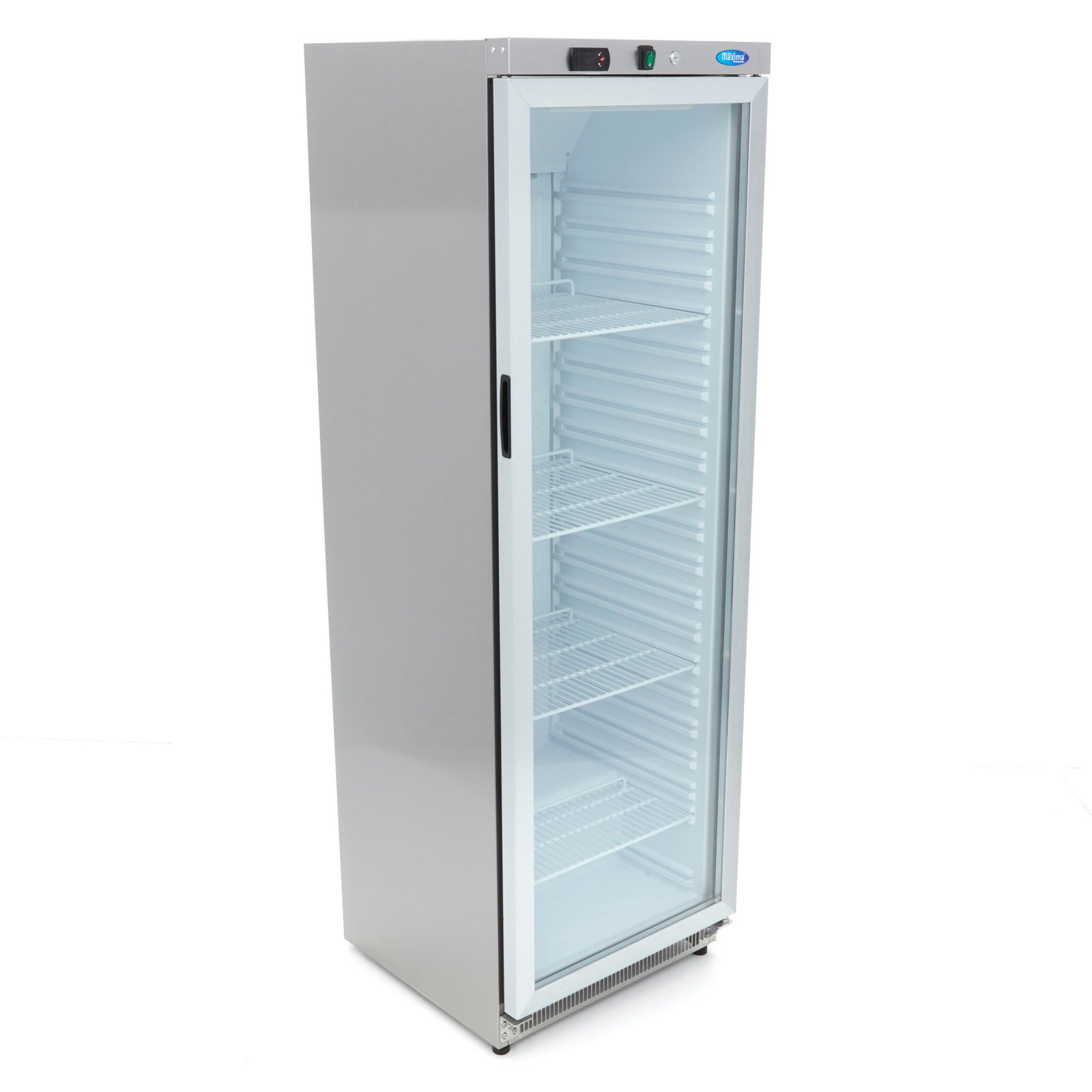 Vitrininis šaldytuvas 400L - 60*59*185 cm - 372W, MAXIMA (Nerūdijančio plieno) - Image 4