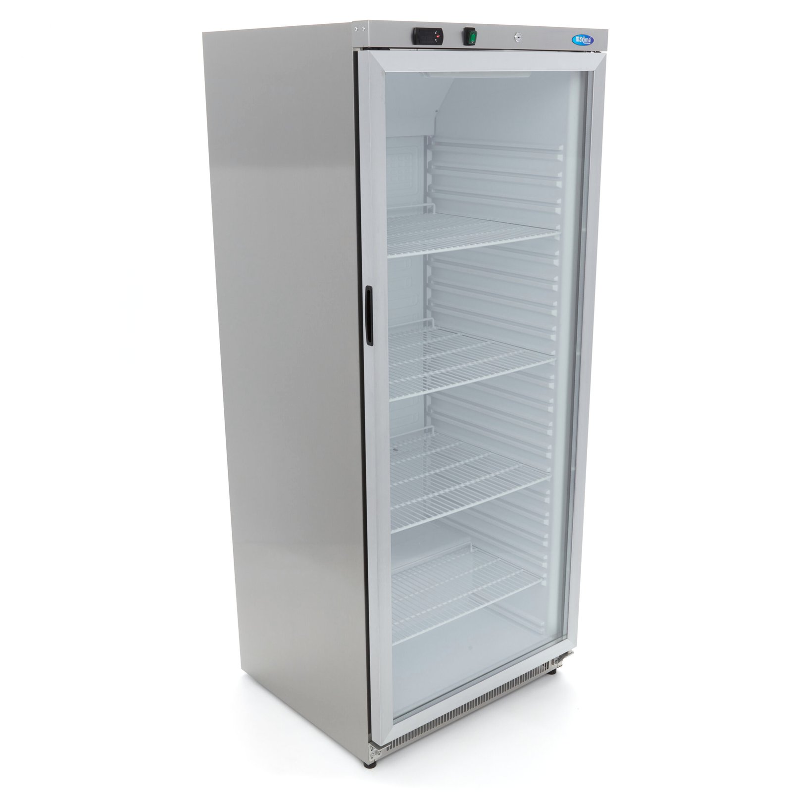 Vitrininis šaldytuvas 600L - 78*70*190 cm - 462W, MAXIMA (Nerūdijančio plieno) - Image 4