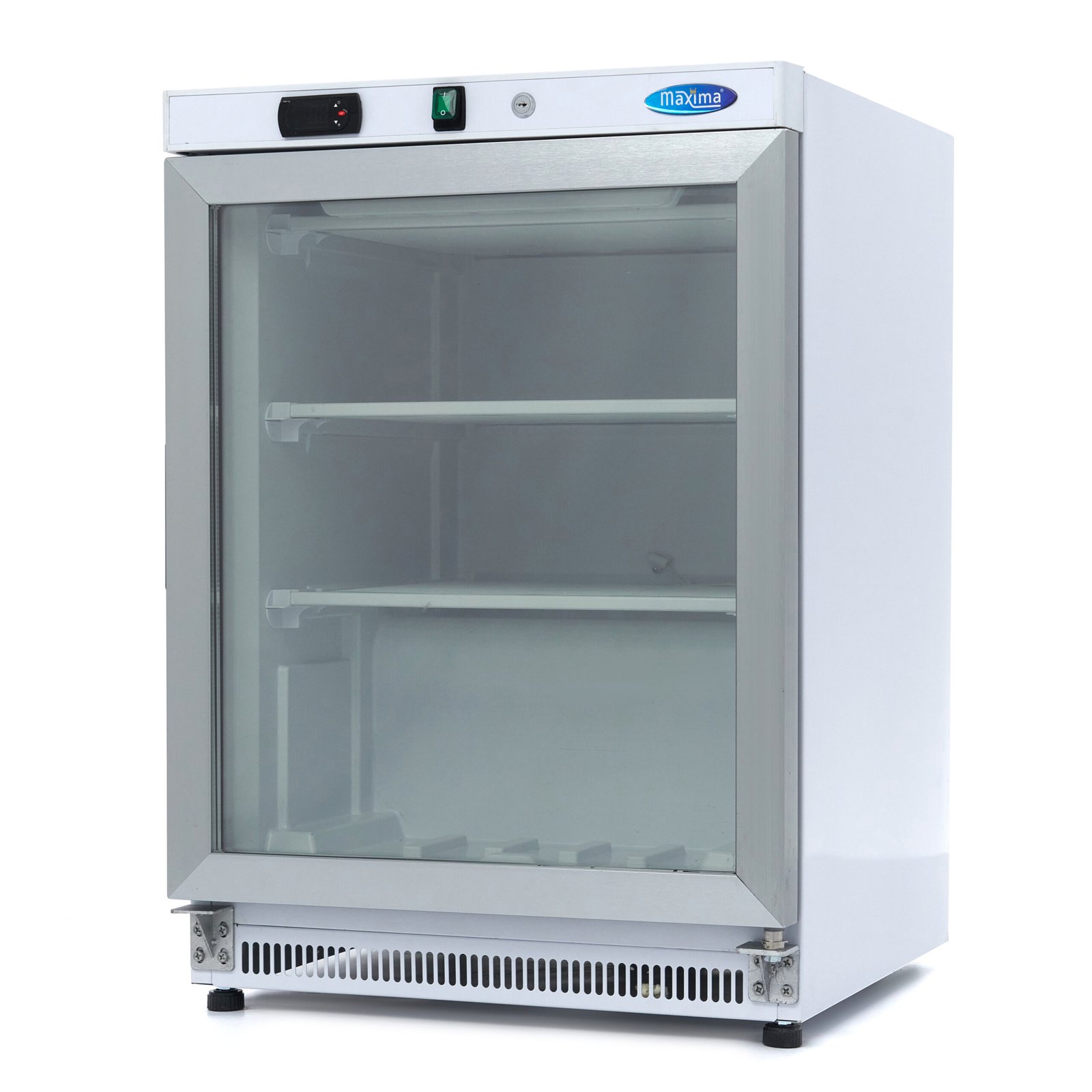 Šaldiklis 200L – 60*59*85 – 332W - su stiklo durelėmis, MAXIMA (baltas) - Image 3
