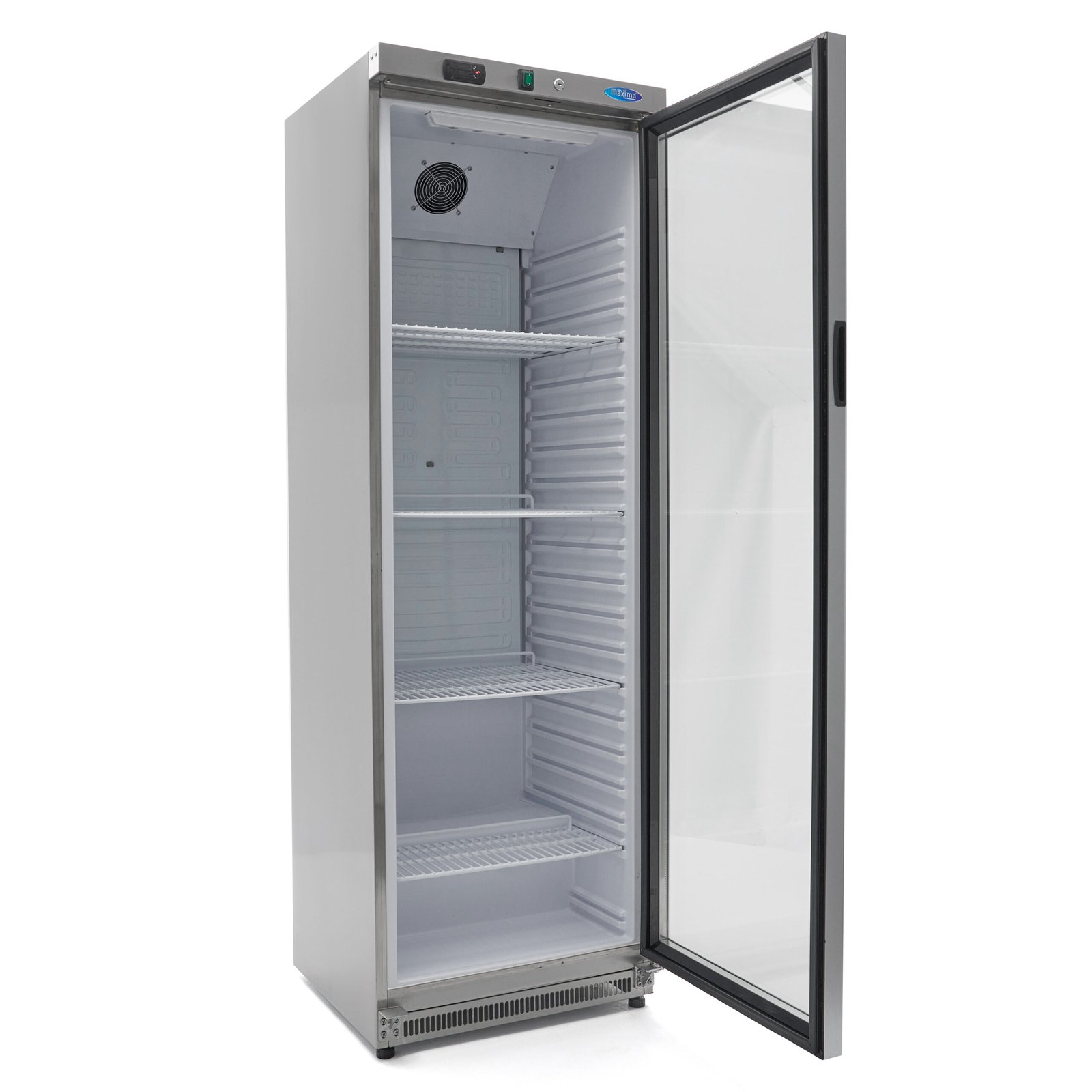 Vitrininis šaldytuvas 400L - 60*59*185 cm - 372W, MAXIMA (Nerūdijančio plieno) - Image 5