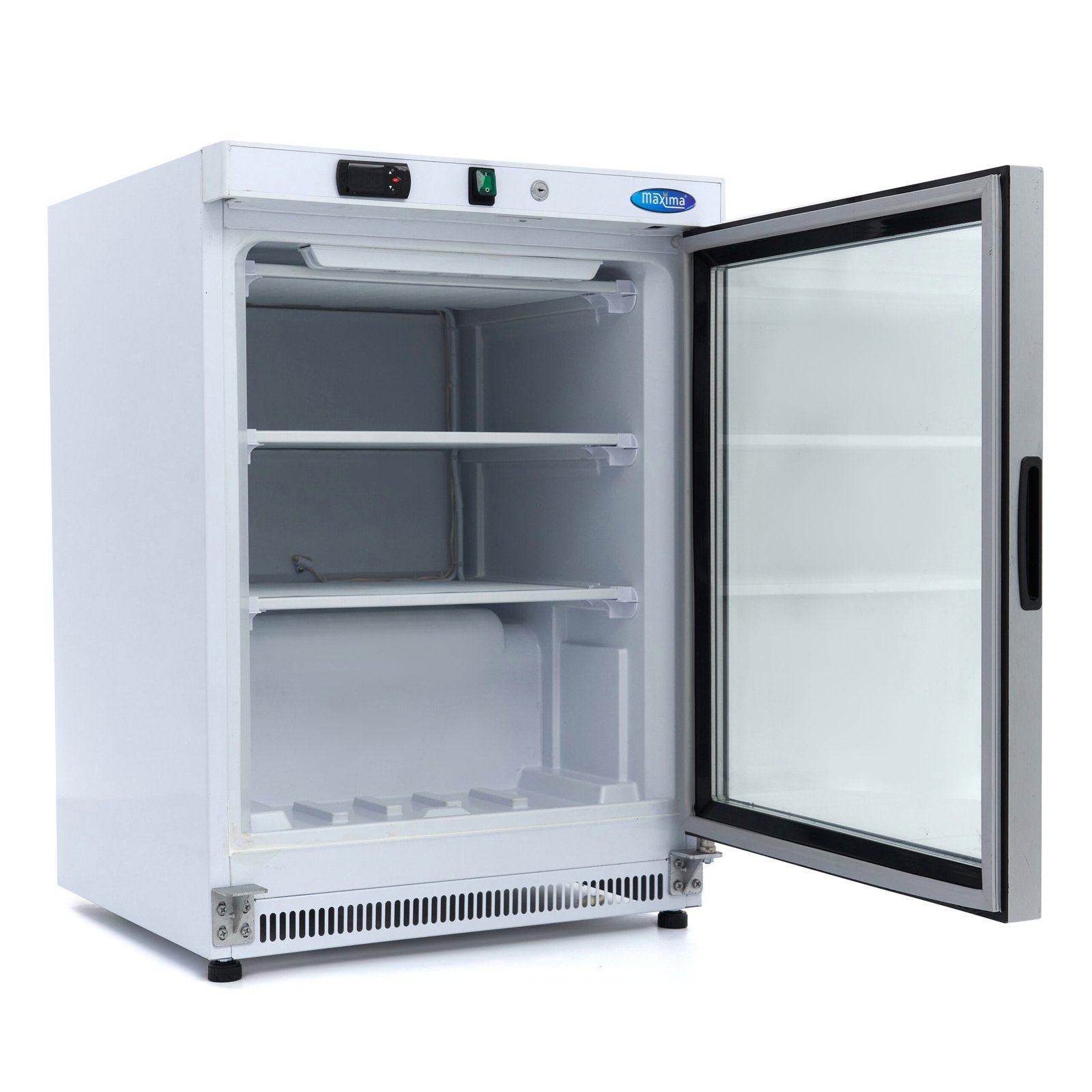 Šaldiklis 200L – 60*59*85 – 332W - su stiklo durelėmis, MAXIMA (baltas) - Image 5