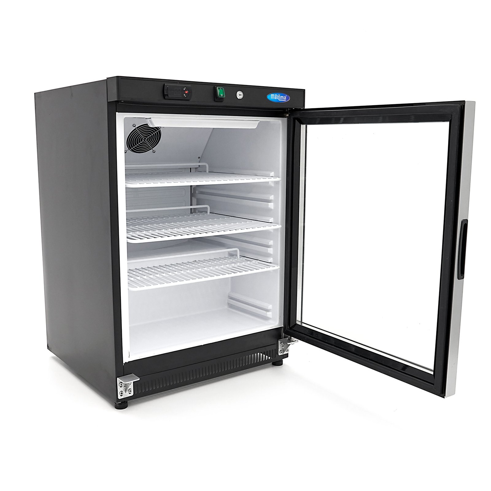 Vitrininis šaldytuvas 200L - 60*59*85 cm - 205W, MAXIMA (Juodas) - Image 7