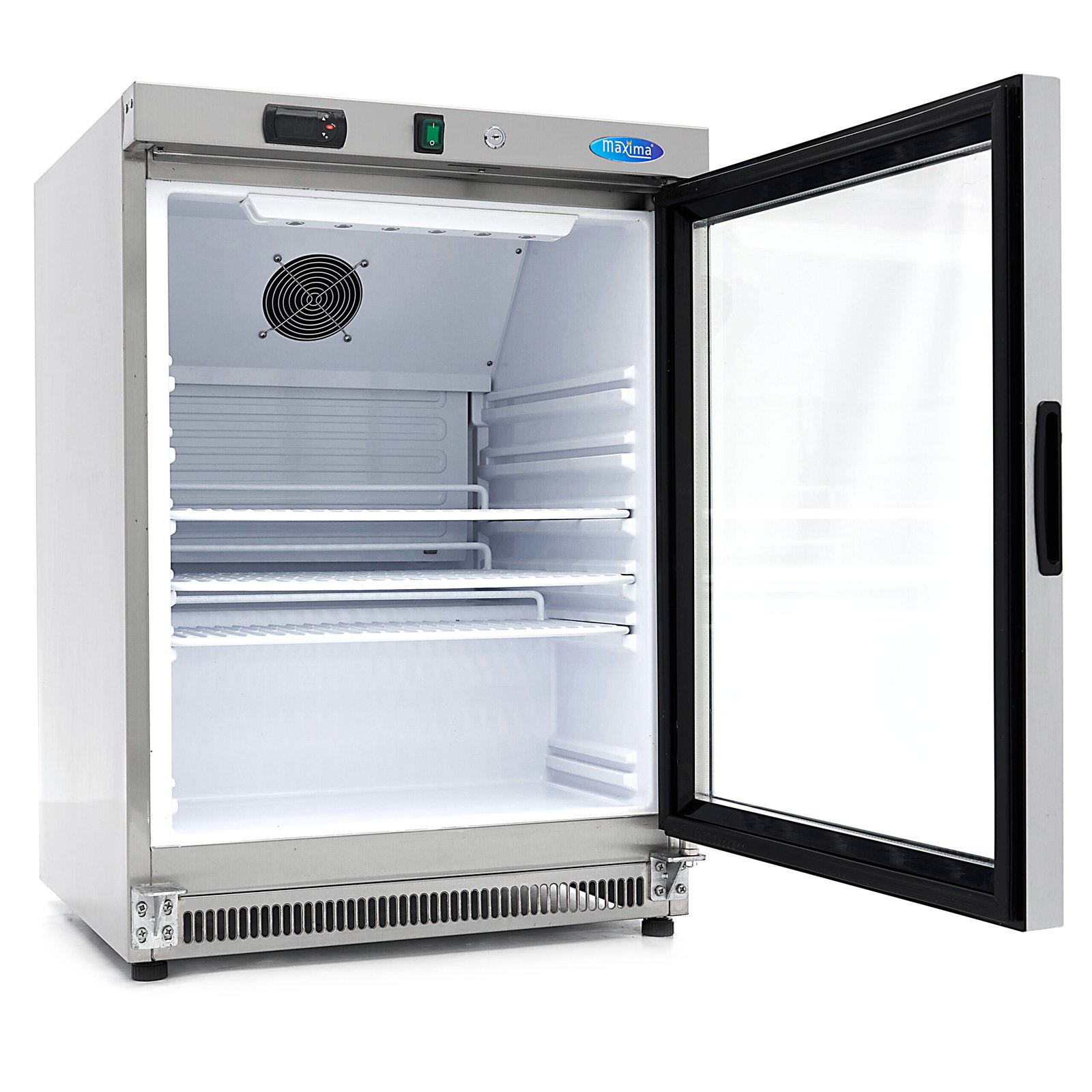 Vitrininis šaldytuvas - 200L - 60*59*85 cm - 205W, MAXIMA (Nerūdijančio plieno) - Image 6