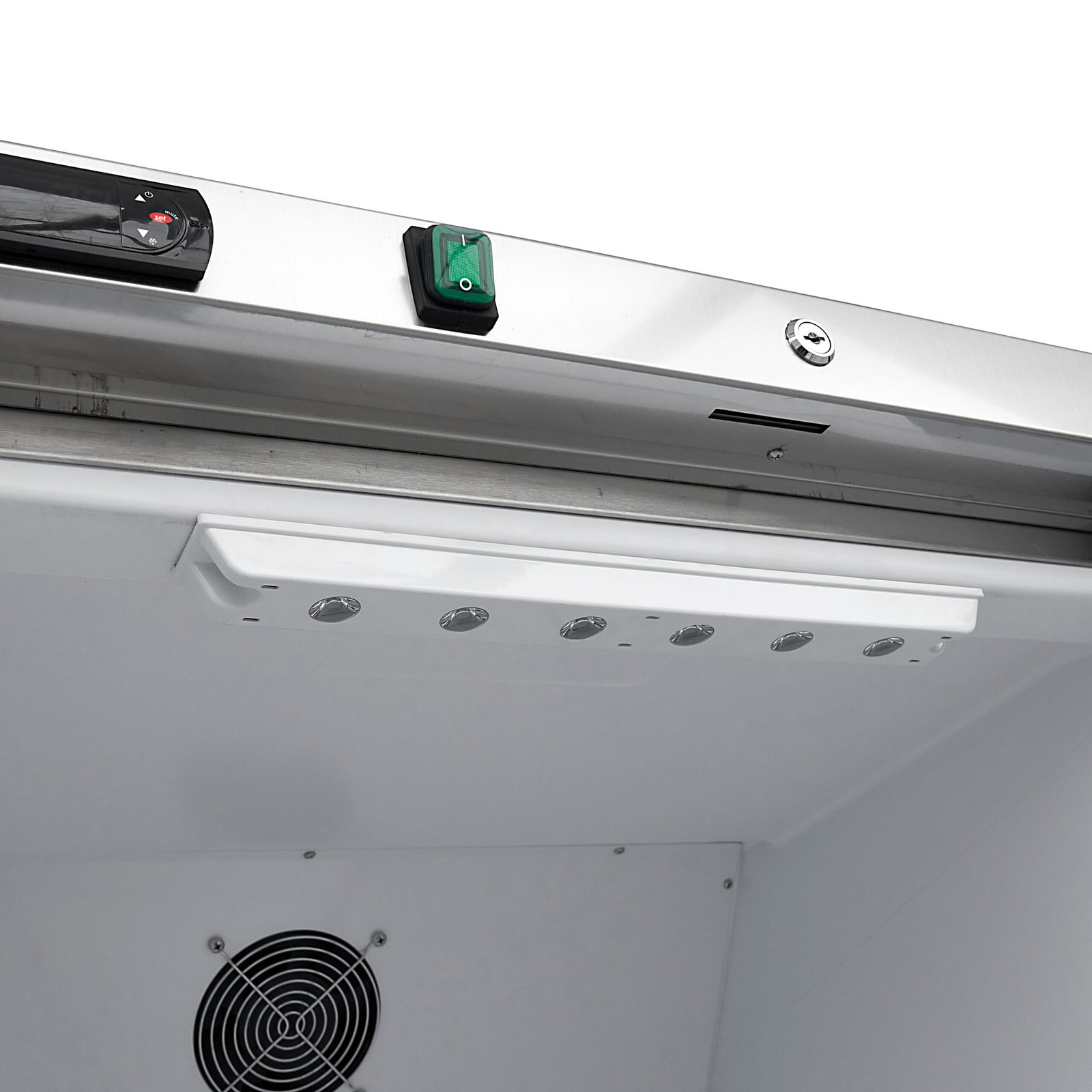 Vitrininis šaldytuvas 600L - 78*70*190 cm - 462W, MAXIMA (Nerūdijančio plieno) - Image 8