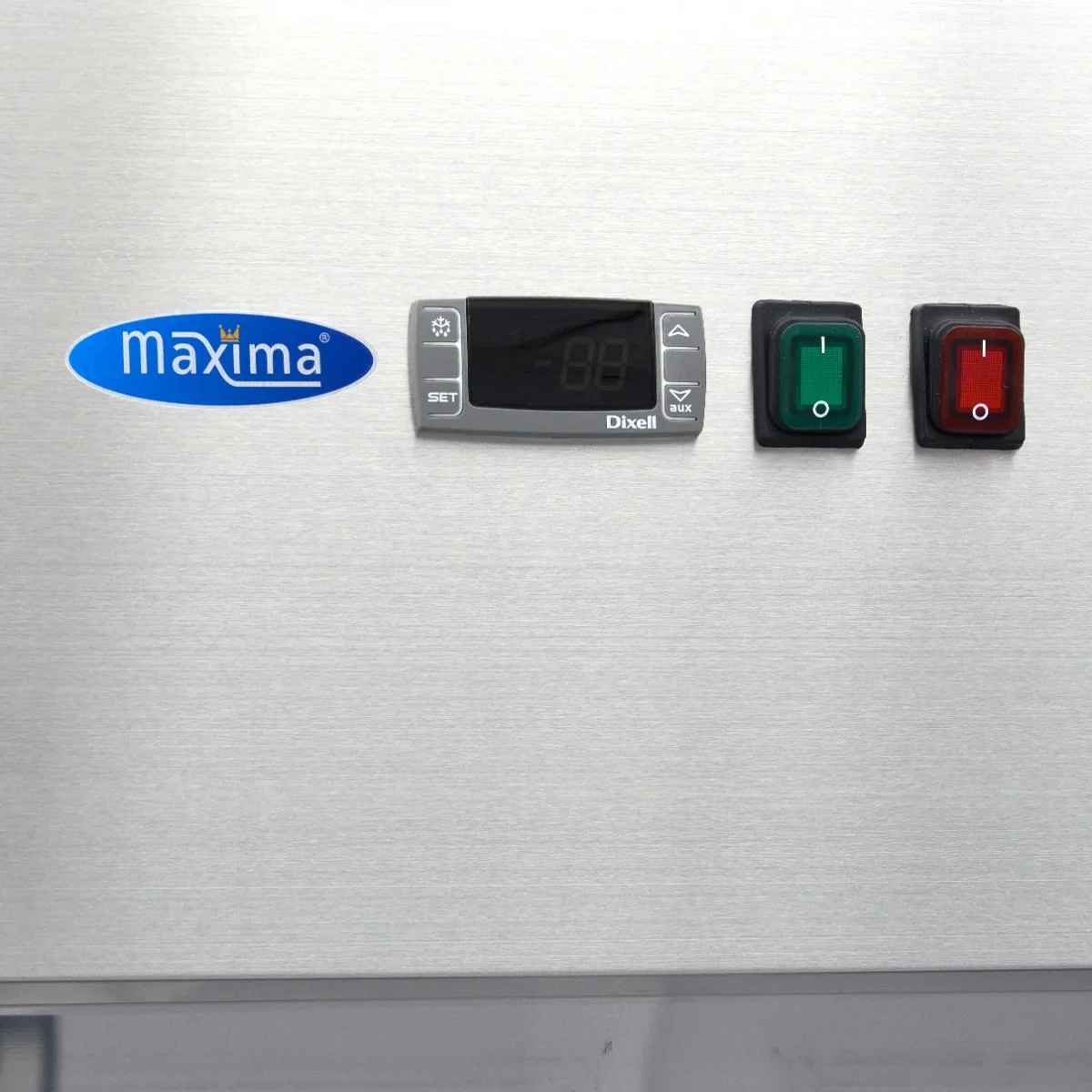 Vitrininis šaldytuvas 1400L - 6 reguliuojamo aukščio lentynos 2/1GN - 148*82*202 cm - 395W, MAXIMA (Nerūdijančio plieno) - Image 3